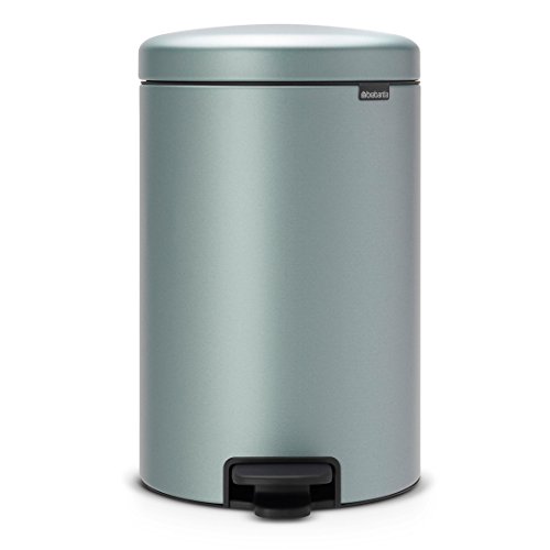 Brabantia 114120 Poubelle à Pédale Newicon avec Seau en Plastique, 20 L - Menthe Métallique