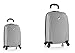 Produktbild PREMIUM DESIGNER Hartschalen Kofferset 2 tlg. - Heys Core XCase Spinner Silber Handgepäck + Trolley mit 4 Rollen Gross 243654011&Core&150+152