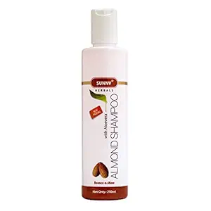 Sunny Almond Shampoo With Aloevera | Nourishes Hair & Scalp, combats Hair Fall, Makes Hair Stronger & Thicker | Improves follicular health, gives soft & Shiny Hair | For Women & Men 250ml (Pack of 1)