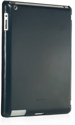 StilGut Couverture Case Tasche aus feinstem Leder für Apple iPad (3. und 4. Generation) unterstützt Smart-Cover Funktion, Nachtblau - 6