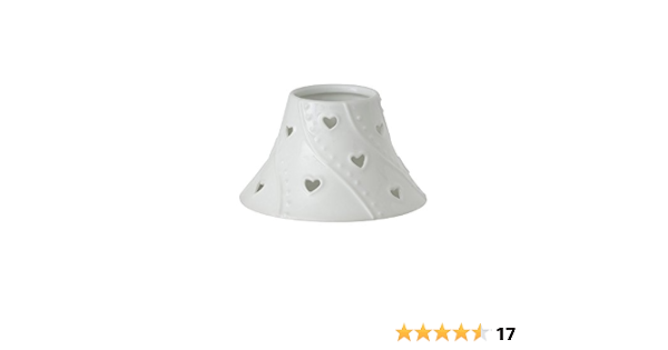 YANKEE CANDLE 1521549 Piatto e Paralume per Candele, 11,9 x 11,9 x 70 cm,  in Ceramica, Bianco : Amazon.it: Casa e cucina