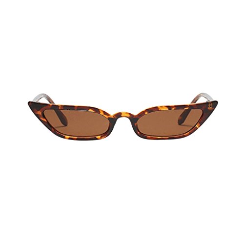 Preisvergleich Produktbild Vovotrade Sonnenbrille Frauen Dame Weinlese Katzenaugen Sonnenbrille Retro kleiner Rahmen UV400 Brillen dünne Gläser Mode Flieger Sonnenbrille Damen für Reise, die Sport fährt (Braun)