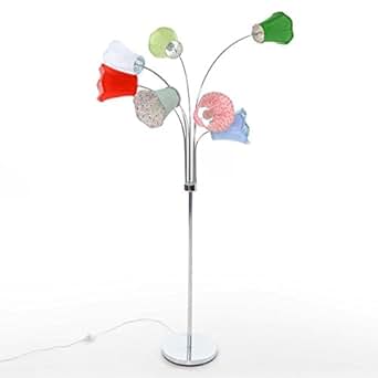 Stehlampe mit bunten schirmen