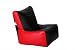Comfy Bean Bags XL Bean Chair without Beans (Black and Red) RS.399.00
