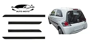 AUTOMOTO Side Door Beading Door Cladding Protector Full Black Color Compatible for Honda Brio Set of 4