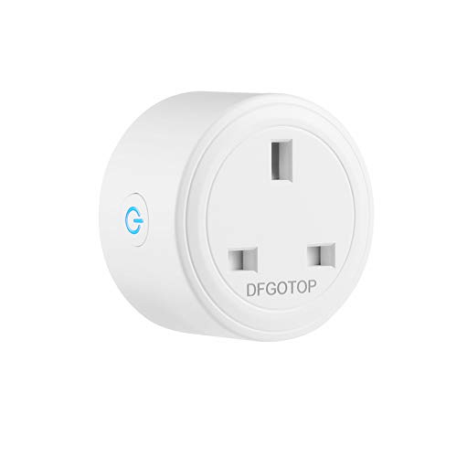 DFGOTOP Amazon WiFi Smart Plug Work with Alexa,Energy Wireless Smart Stocket Compatable with Google Home IFTTT, Energy Mini WiFi Outlet with Remote Control (1 Pcs)