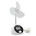 Security White Mini USB Protable Cooling Fan Adjustment Speed Desk Fan with Clock, Calendar, Temperature for Notebook Laptop PC RS.1794.00