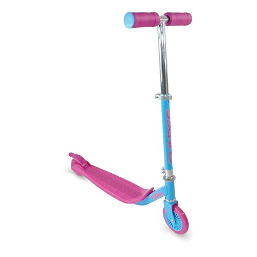 FUNBEE - scooter con freno trasero del manillar ajustable, Color azul / rosa