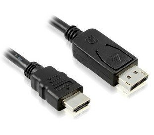 MultiKabel 2m Displayport (DP) auf HDMI mit Ethernet Kabel 1080p | Displayport (Stecker M) zu HDMI (Stecker A) unterstützt Full HD 3D & Audio Return Channel für Grafikkarten / PC und Apple uvm - 3