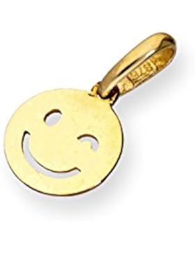 9K Gold Augenzwinkerndes Smiley Face Charm Anhänger