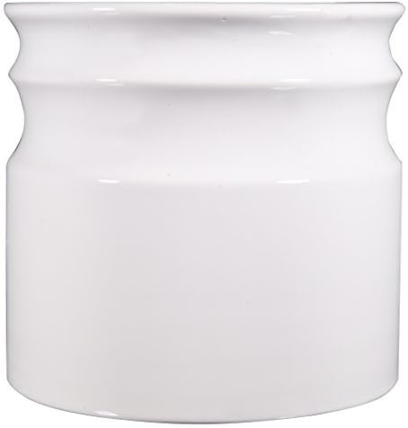 Home Essentials &amp; Beyond 66380 7.5 D in. Turino Rings Utensil Crock - White