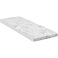 Vicco Kitchen countertop Raul, White marble, 20 cm
