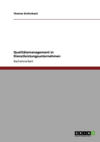 Preisvergleich Produktbild Qualitätsmanagement in Dienstleistungsunternehmen