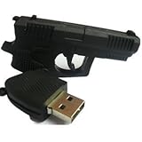 Pistole USB Memory Stick 4 GB Gun Revolver Gadget 2.0 Flash Drive Witziges Geschenk NEU ! Excl. von WoC