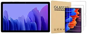 Samsung Galaxy Tab A7 26.31 cm (10.4 inch), Slim Metal Body, Quad Speakers with Dolby Atmos, RAM 3 GB, ROM 32 GB Expandable, Wi-Fi+4G, Grey + 2 Pack Tempered