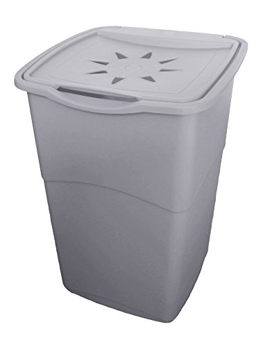 Wäschetruhe Wäschekorb Wäschepuff mit Belüftung Koral hellgrau 50 Liter belüftet - 6