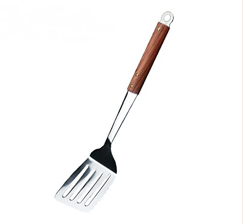 Transcend 6-teiliges Küchenhelfer Set mit Ständer – Pfannenwender Suppenkelle Fleischgabel Schlitz Turner Egg Beater Skimmer - 5