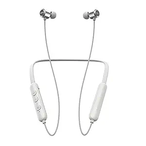 Mivi Collar Flash Bluetooth Earphones. Fast Charging Wireless Earphones with mic, 24hrs Battery Life, HD Sound, Powerful Bass, Made in India Neckband - Grey