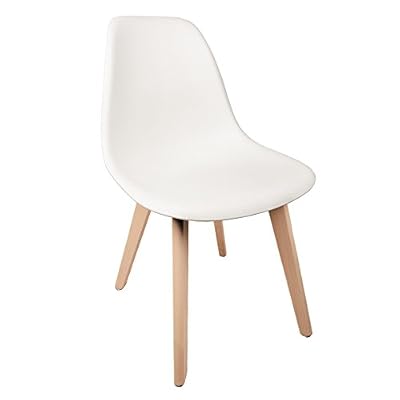THE HOME DECO FACTORY Chaise scandinave coque polypropylène