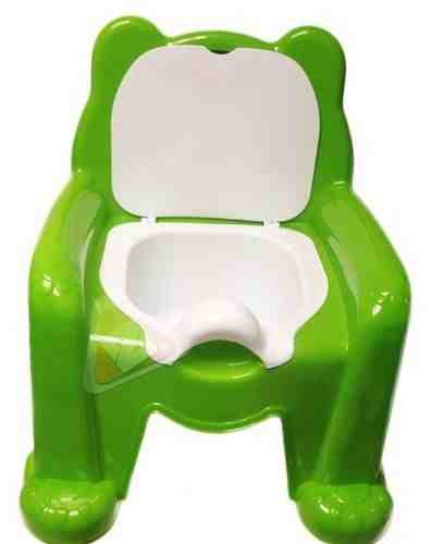 New Green Easy Clean Kids Toddler Potty Training Chair Seat Removable Potty Lid