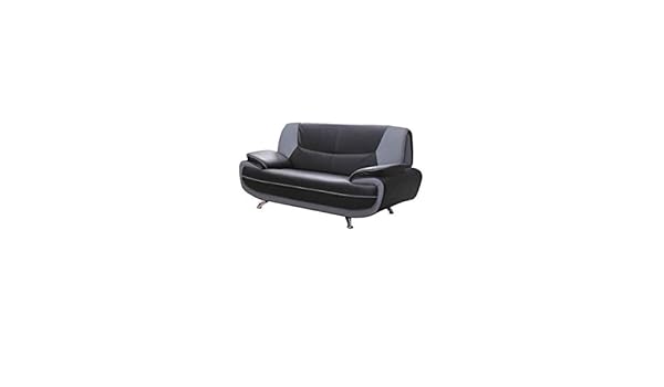 Generique Spacio Canape Fixe Simili 2 Places 162x86x88cm Noir