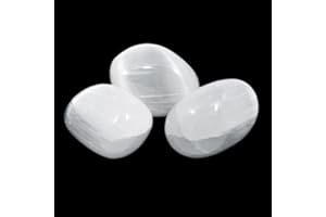 TENET - SELENITE pietra minerale per cristalloterapia guarigione meditazione (3 PEZZI PIETRE LEVIGATE 25-30MM)