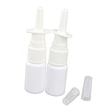Color blanco CUTICATE 2pcs 10ml Botella De Aerosol De Plástico Con Bomba Nasal De Niebla Nasal Vacía Con Tapas Protectoras