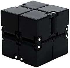 Infinity Cube,SNAKE M Mini Fidget Toy Finger EDC Anxiety Stress Relief Magic Cube Blocks Adult Children Kids Funny Toys（Black）