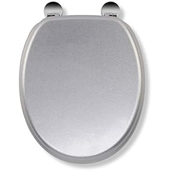 BLACK GREY GLITTER SPARKLE STANDARD FIT TOILET SEAT