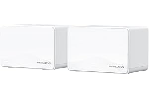 Mercusys TP-Link Halo H3600BE Wi-Fi-nät 7 BE3600Mbps Dual-Band, 3 Gigabit WAN/LAN-portar, Täcker upp till 460 m2, 4K-QAM, MLO, Multi-RUs, VPN, APP-styrning, 2 st