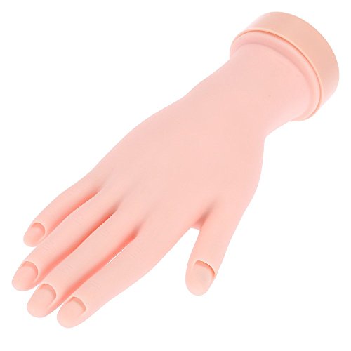 Anself Nail Art Painting Flectional Mannequin Model Fake Plastics Practice Hand