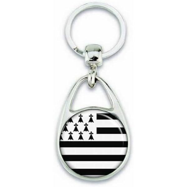 Porte Clé Jeton Caddie Porte-clés Breton - Drapeau, Triskell Et