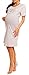 Happy Mama Women's Maternity Nursing Breastfeeding Nightdress Shirt Gown. 392p (Grey Melange, 12)