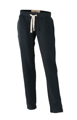 James & Nicholson Women's Sweathose Ladies' Vintage Pants - Maternity Trousers - Black (black), Medium (Manufacturer size: Medium)