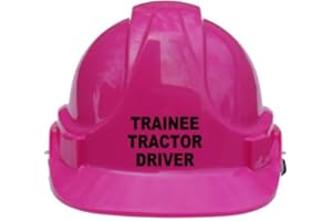 ACCE PRODUCTS Trainee Tractor Driver Children, Kids Hard Hat Safety Construction Helmet With Chin Strap One Size Adjustable Suitable for 1-7 Years Approx -Pink