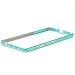 Produktbild iCues Samsung Galaxy Note 4 Alu Bumper Bicolor - Türkis - 100% Aluminium mit sicherem Clipverschluss + Displayschutzfolie