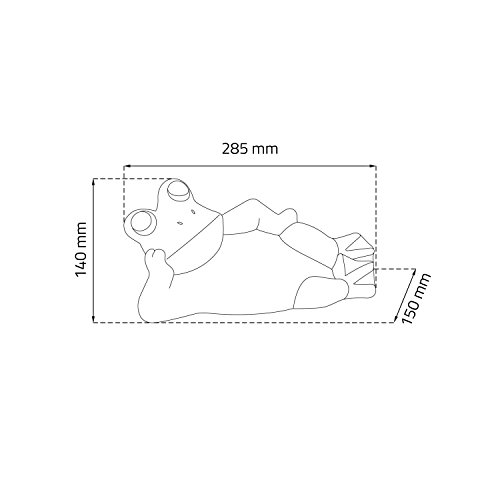 Gartendeko Keramik-Frosch Gartenfigur Figur grau L 28,5 cm Frosch Figuren - 2