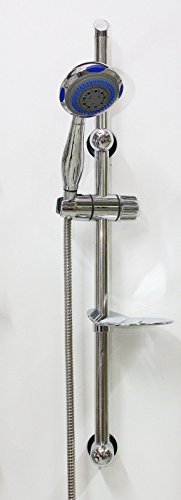 Brausestangenset (irlkl) mit Handbrause 5 Funktionen Seifenhalter Schlauch - 3