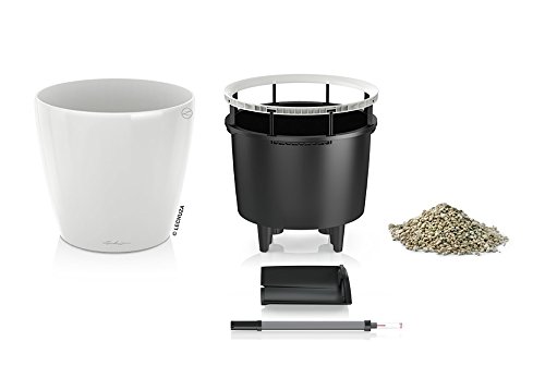Lechuza CLASSICO Premium 21 LS Pflanzgefäß, White high-gloss, 28 - 2