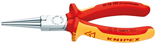 KNIPEX 30 36 160 Langbeckzange verchromt isoliert mit Mehrkomponenten-Hüllen, VDE-geprüft 160 mm