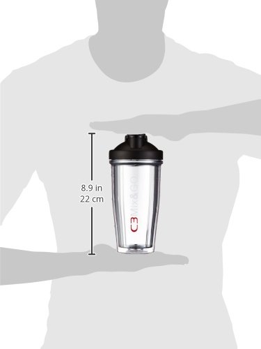 C3 doppelwandiger Becher mit Trinkverschluß, 0,5 L, schwarz - 2