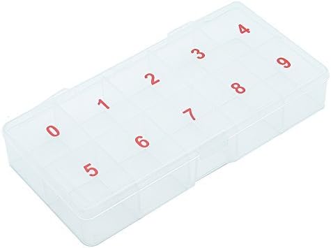 Five Seaosn 1 Piece 10 Spaces Clear Compartments False Nail Art Tips Storage Box Case