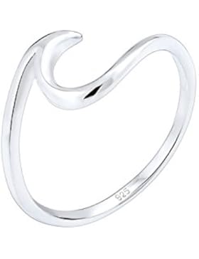 Elli Damen-Ring Wellen 925 Silber Gr. 54 (17.2) - 0603471617_54