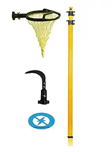 FESTEL Skytuch 8-to-24 Foot Extendable Telescopic Pole with Coconut Plucker, Mango Fruit Picker