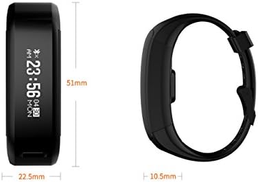 DANDANJIE Smart Watch Touch Screen Heart Rate Sphygmomanometer Monitor Water Proof Calories Health Sports Pedometers Alarm Pressure Bluetooth LED HD Display Blood Pressure Monitor (Color : Black)