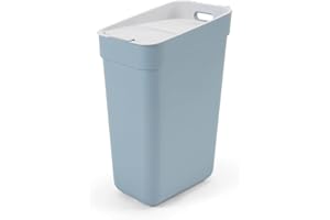 Curver Keter kosz na śmieci o pojemności 30 litrów, gotowy do kolekcji, z uchwytem ściennym, idealny do kuchni, w 100% z recyklingu, szary