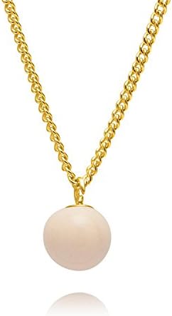 Louise kragh Pearl Women's Necklace Mini Porcelain Cashmere Cashmere Sterling Silver Gold-Plated – N MPE0102CASG