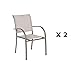 Produktbild Hespéride 2 Gartenstühle, Piazza – H. 88 cm – Taupe und Spachtelmasse