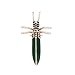 Produktbild Lumanuby 1x Grün Insekt Broach Pins für Damen und Herren Ambilight Tier Anstecker aus Glasur und Strass Breastpin für Anzug Kleid or Schal von Geschenk für Mutter oder Freundin, Brosche Serie size 5*9cm