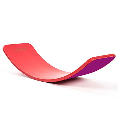 Preisvergleich Produktbild Wobbel Wobbelboard bright red rot lackiert mit Filz raspberry yogaboard